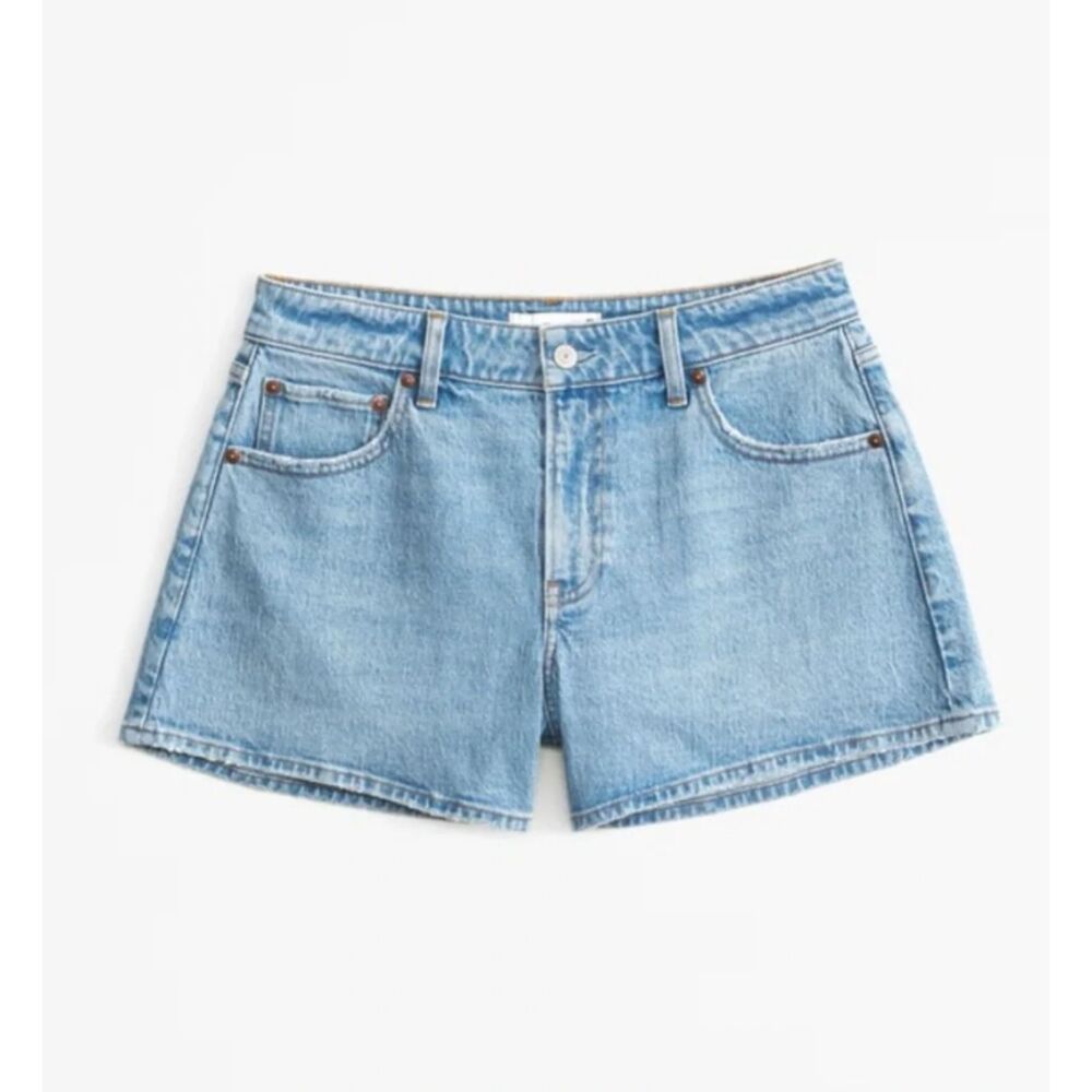 Abercrombie & Fitch The A Line Mid Rise Shorts Curve Love Shorts Sz 34